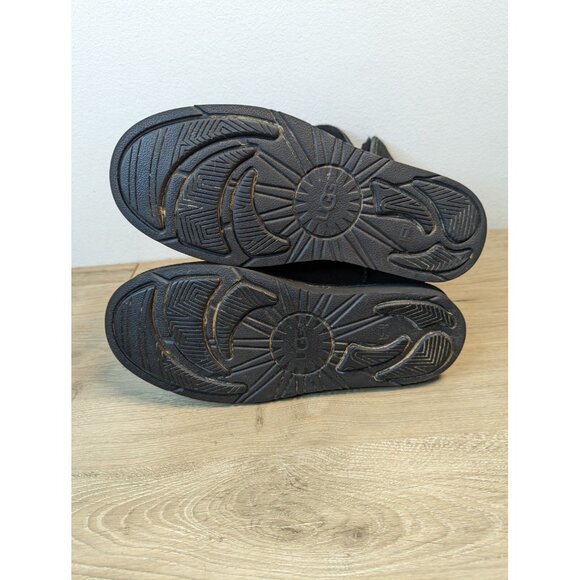 UGG Australia PALISADE Black Short Boots Suede Sheepskin Womens 1007700 - Picture 8 of 9